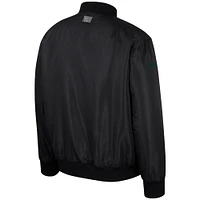 Blouson aviateur entièrement zippé Colosseum pour hommes, Michigan State Spartans, noir