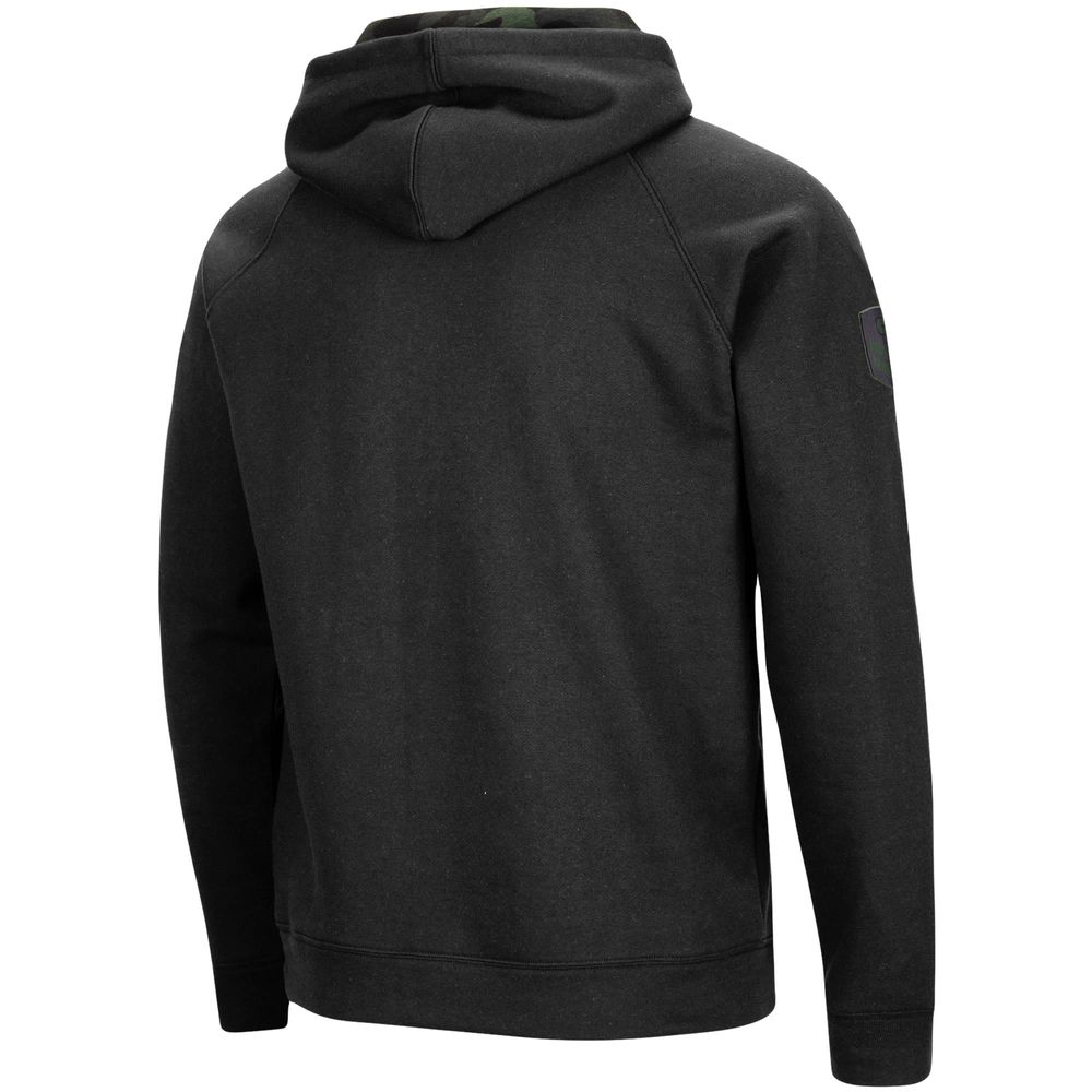Men's Colosseum Black Michigan State Spartans OHT Military Appreciation Camo Pullover Hoodie