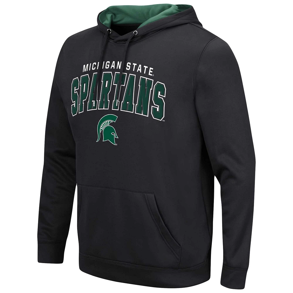 Pull à capuche Colosseum noir Michigan State Spartans Resistance pour hommes