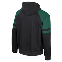 Men's Colosseum  Black Michigan State Spartans Todd Raglan Pullover Hoodie