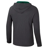 Men's Colosseum  Charcoal Michigan State Spartans Dujour Ralgan Long Sleeve Henley Hoodie T-Shirt