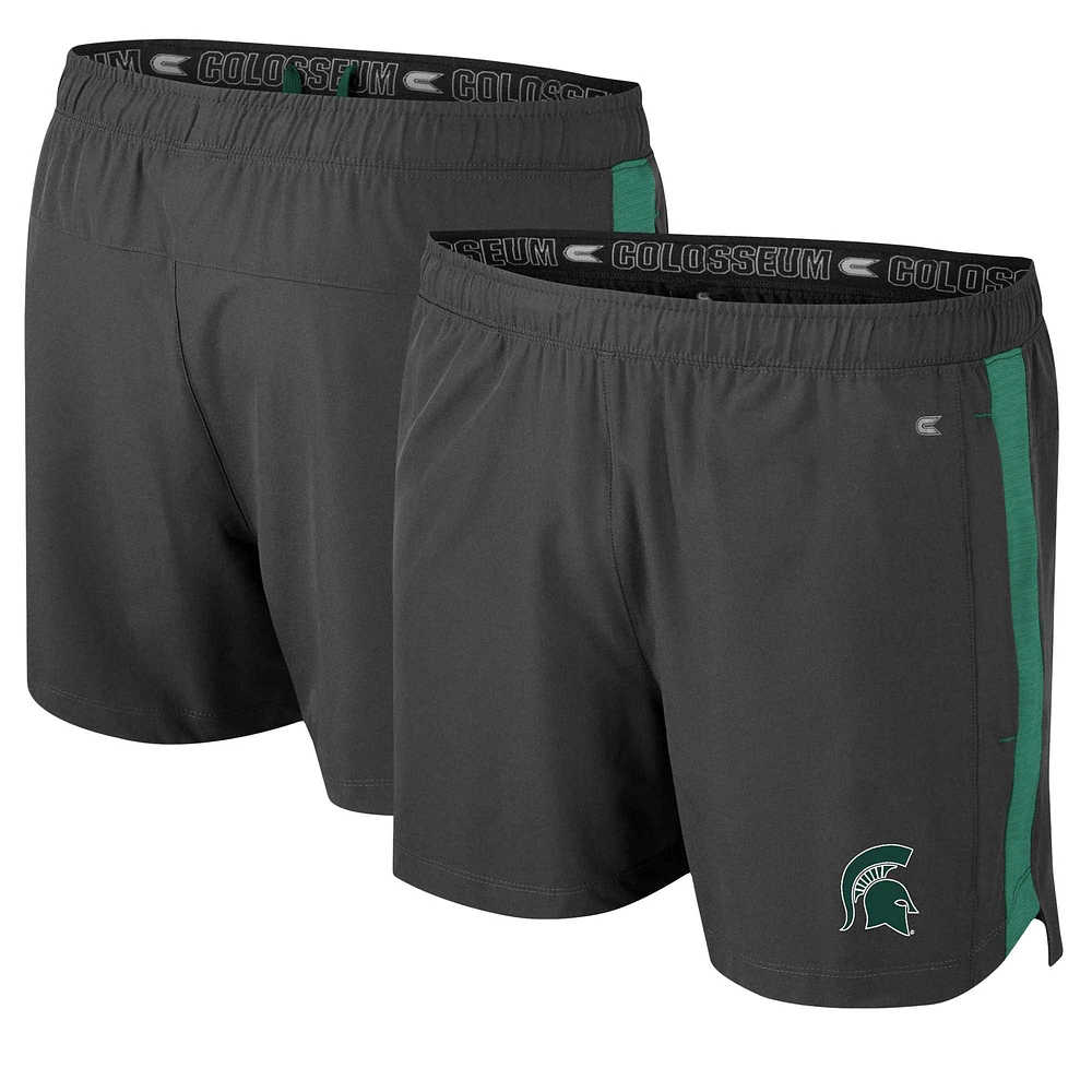 Men's Colosseum Charcoal Michigan State Spartans Langmore Shorts