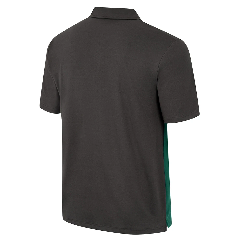 Men's Colosseum Charcoal Michigan State Spartans Two Yutes Polo