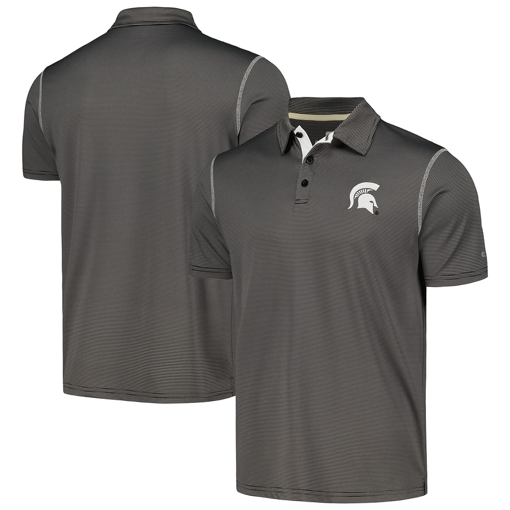 Men's Colosseum  Gray Michigan State Spartans Cameron Polo