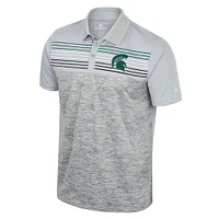 Men's Colosseum Gray Michigan State Spartans Cybernetic Polo