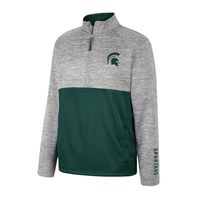 Men's Colosseum Gray Michigan State Spartans John Half-Zip Jacket