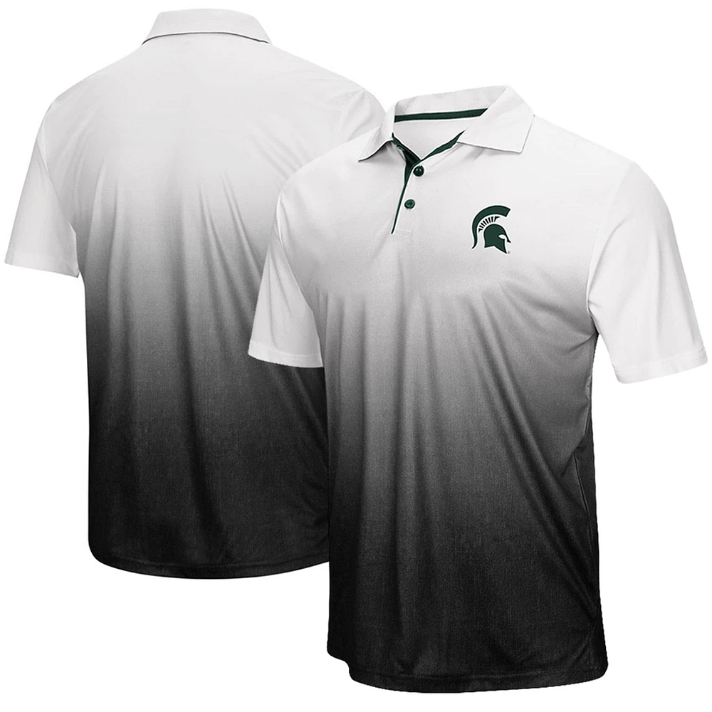 Men's Colosseum Gray Michigan State Spartans Magic Team Logo Polo