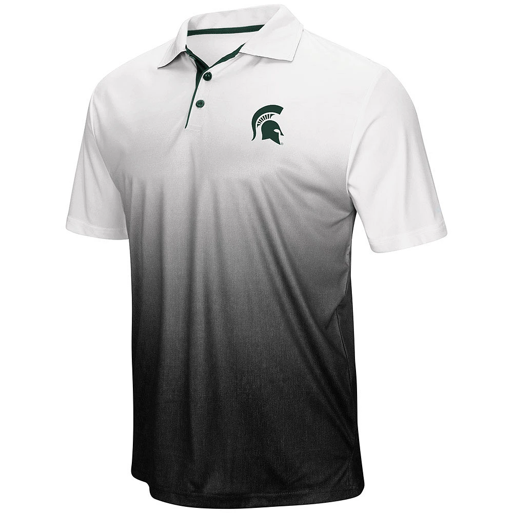 Men's Colosseum Gray Michigan State Spartans Magic Team Logo Polo