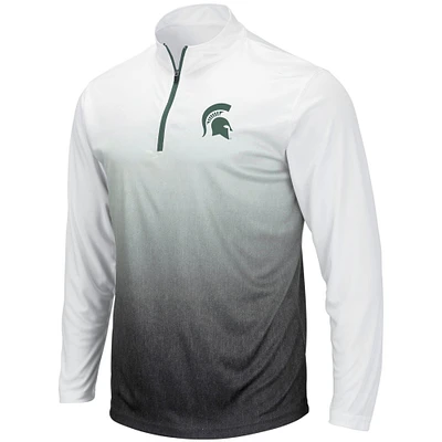 Veste à quart de zip avec logo Colosseum gris Michigan State Spartans Magic Team pour hommes