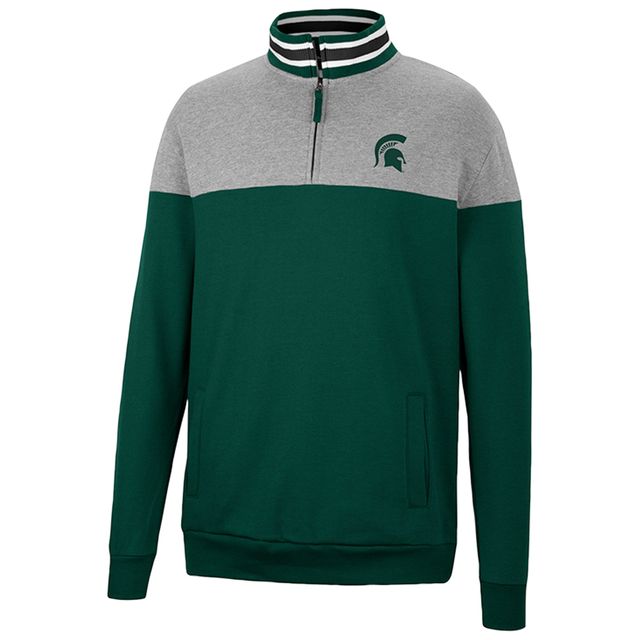 Haut Colosseum Green/Heather Grey Michigan State Spartans Be the Ball pour homme