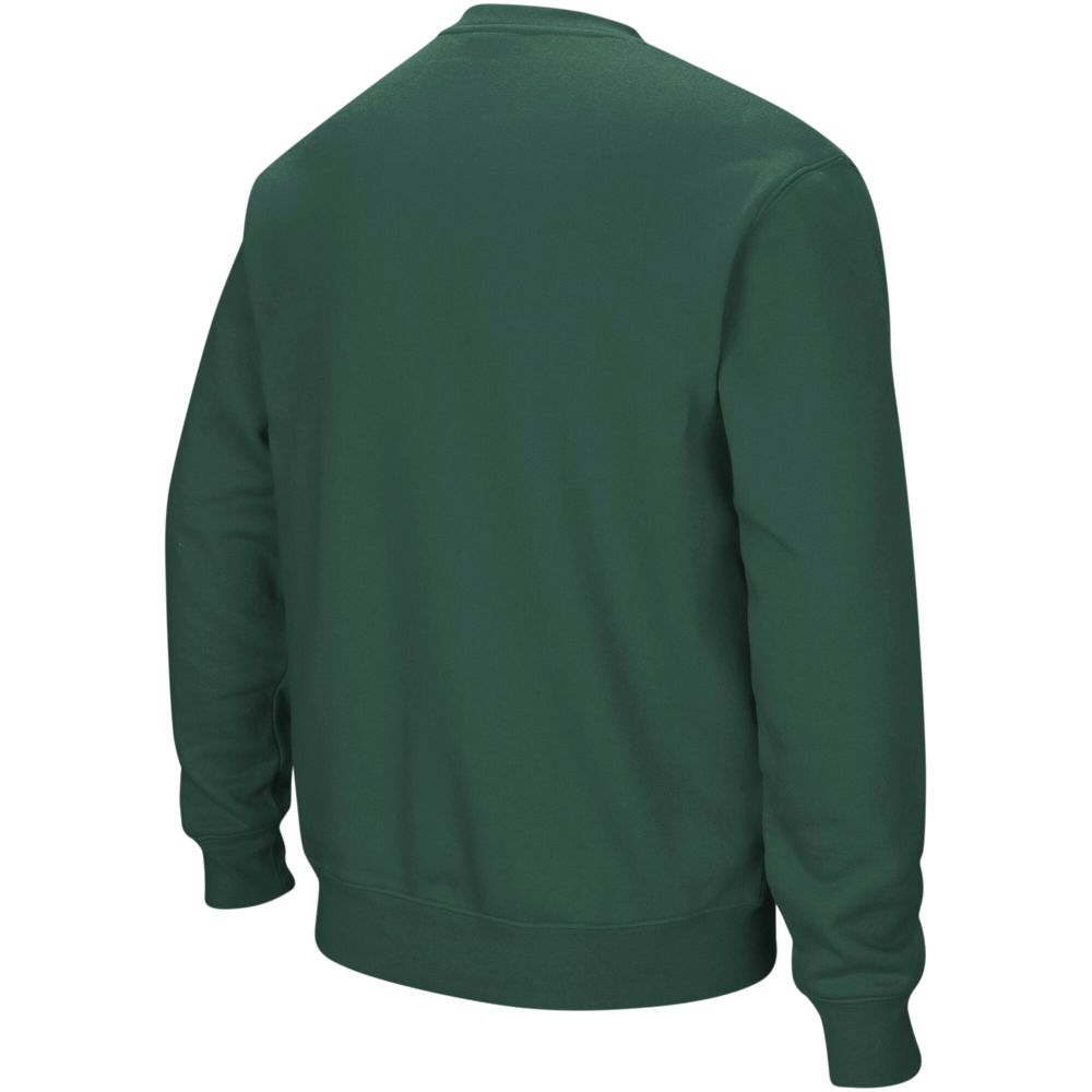 Men's Colosseum Michigan State Spartans Arch & Logo Crew Neck Sweatshirt