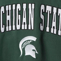 Men's Colosseum Green Michigan State Spartans Arch & Logo Crew Neck Sweatshirt