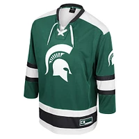 Men's Colosseum  Green Michigan State Spartans Athletic Machine Fashion Hockey Jersey