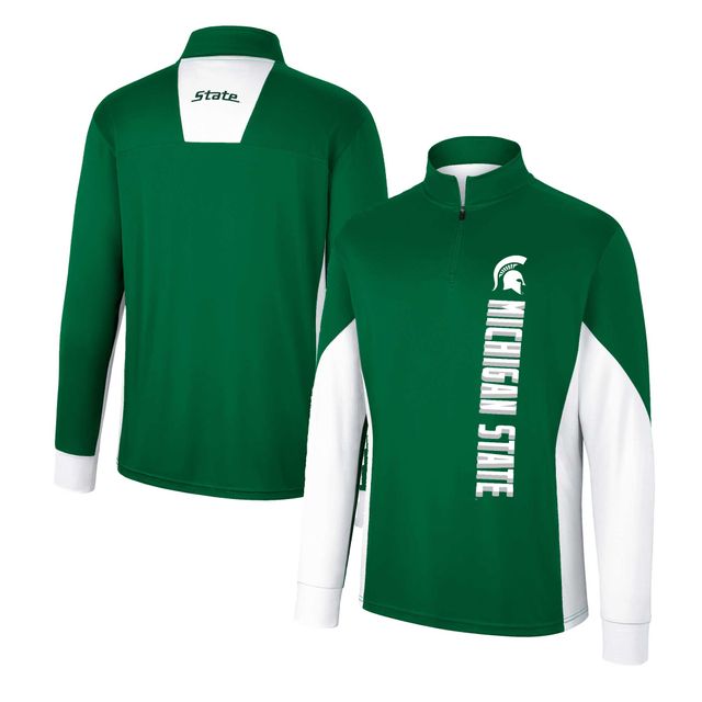 Coupe-vent Bart Quarter Zip Spartans Michigan State Colosseum Green pour homme