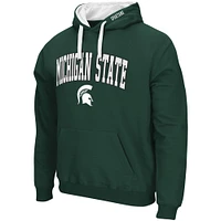 Men's Colosseum Green Michigan State Spartans Big & Tall Arch Logo 2.0 Pullover Hoodie