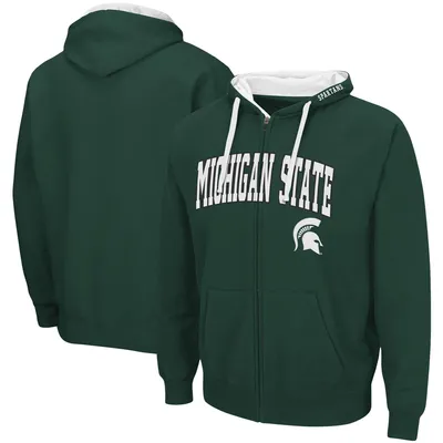 Michigan State Spartans Colosseum Big & Tall Full-Zip Hoodie - Green