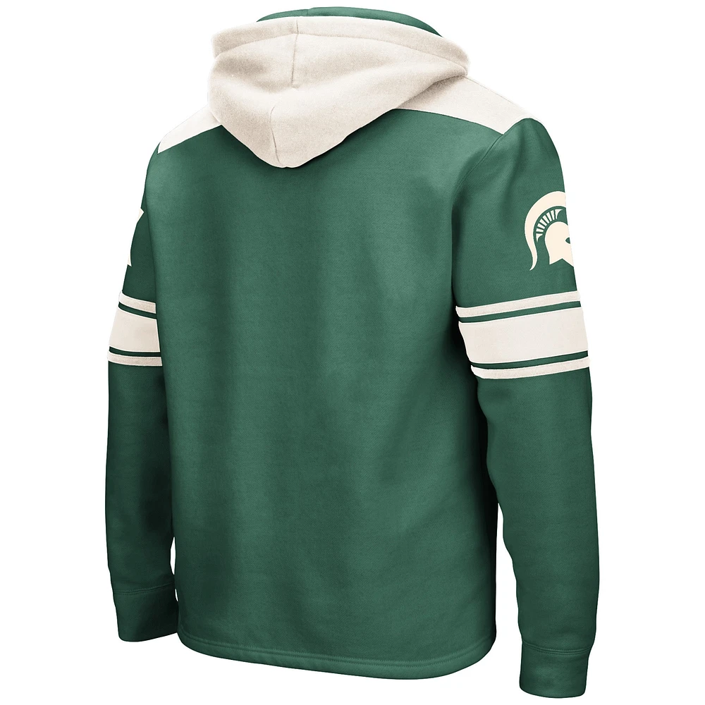 Chandail à capuchon lacets pour hommes Michigan State Spartans Big & Tall Colosseum Green