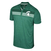 Men's Colosseum Green Michigan State Spartans Big & Tall Langmore Polo