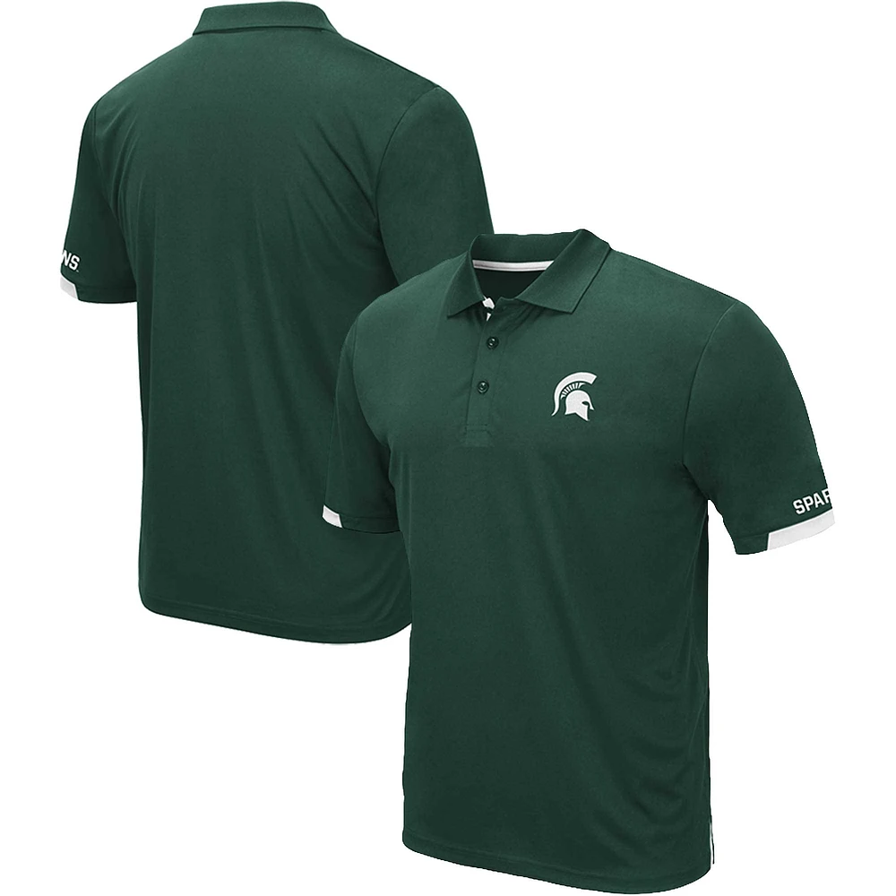 Men's Colosseum Green Michigan State Spartans Big & Tall Santry Polo