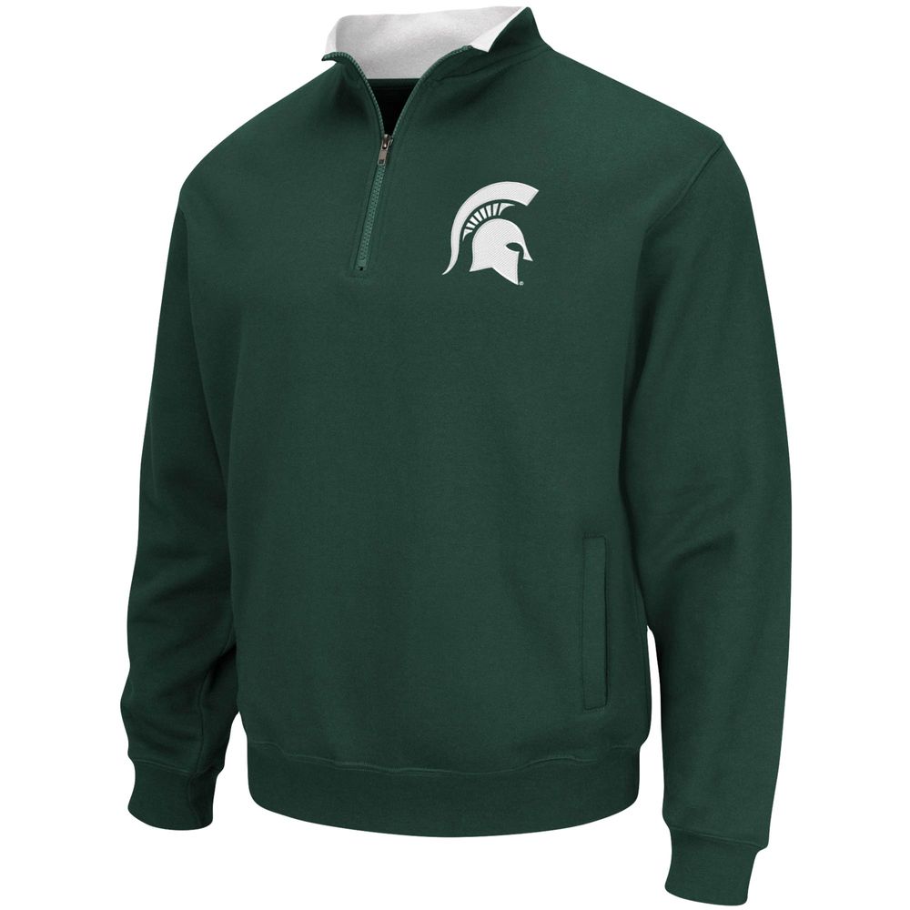 Men's Colosseum Green Michigan State Spartans Big & Tall Tortugas Quarter-Zip Jacket