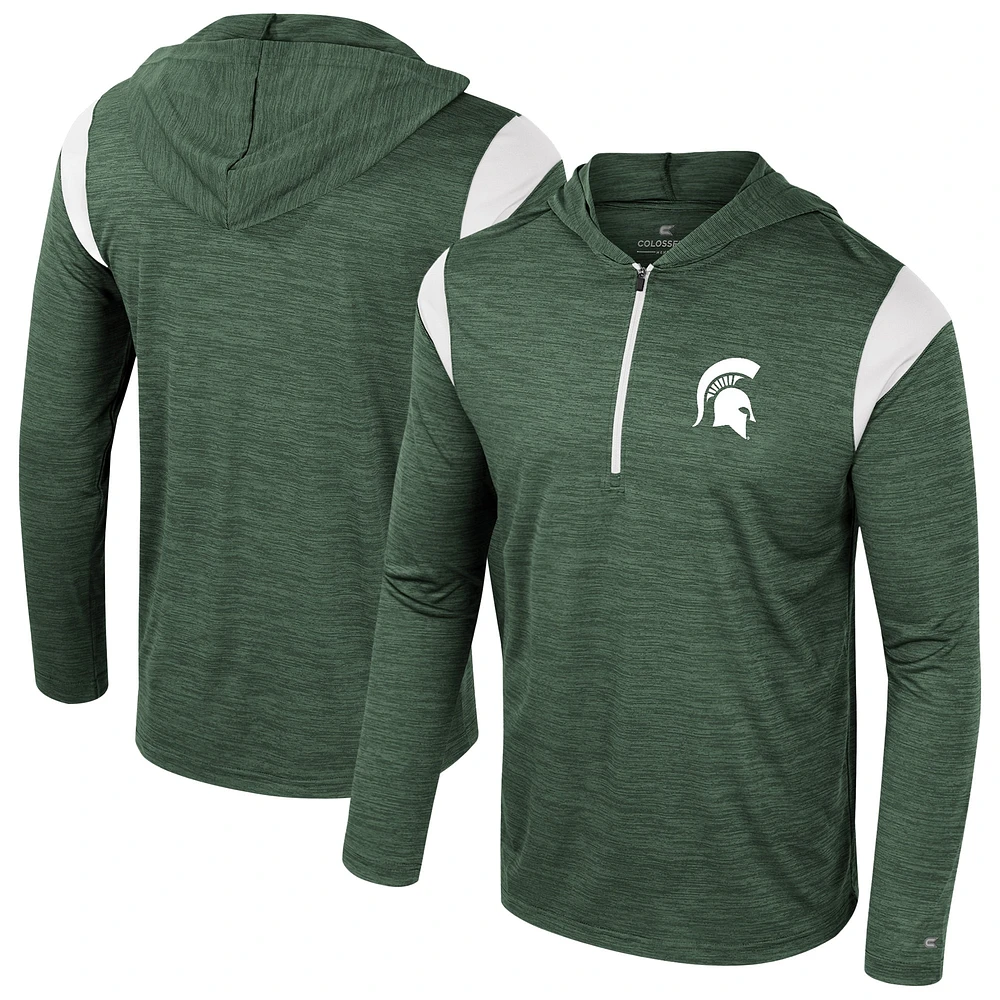 Coupe-vent à demi-zip Dozer Michigan State Spartans Colosseum Green pour homme