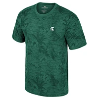 Men's Colosseum Green Michigan State Spartans Floral Printed T-Shirt