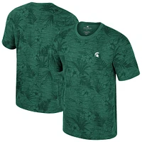 Men's Colosseum Green Michigan State Spartans Floral Printed T-Shirt