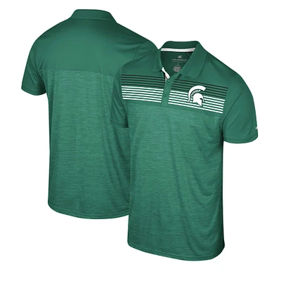 Men's Colosseum Green Michigan State Spartans Langmore Polo