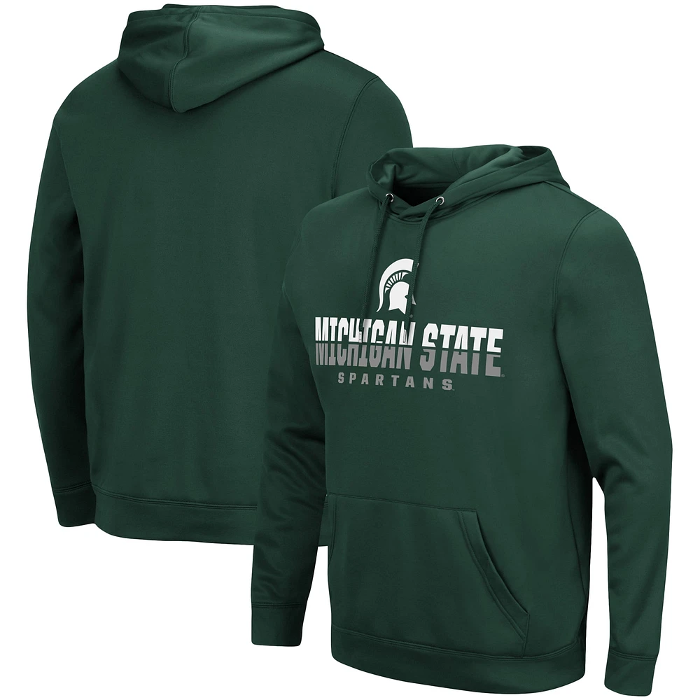 Men's Colosseum Green Michigan State Spartans Lantern Pullover Hoodie