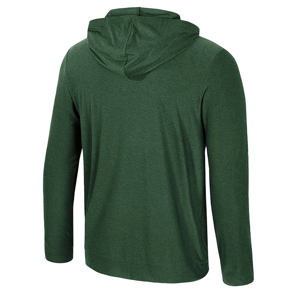 Sweat à capuche manches longues et col rond pour homme Michigan State Spartans vert Colosseum