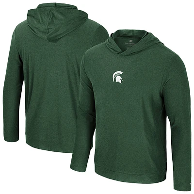 Sweat à capuche manches longues et col rond pour homme Michigan State Spartans vert Colosseum