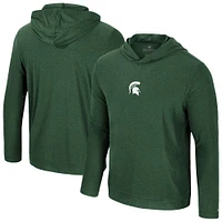 Sweat à capuche manches longues et col rond pour homme Michigan State Spartans vert Colosseum