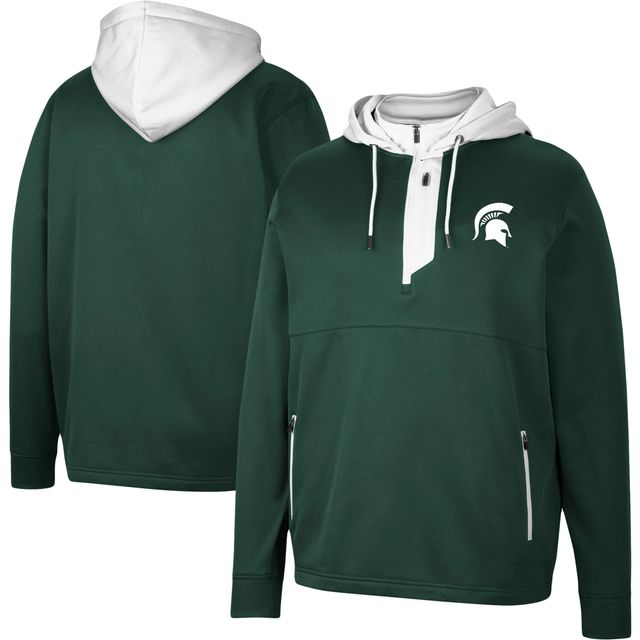 Sweat à capuche zippé pour homme Colosseum Michigan State Spartans Luge 3.0