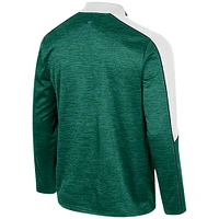 Men's Colosseum Green Michigan State Spartans Marled Half-Zip Jacket