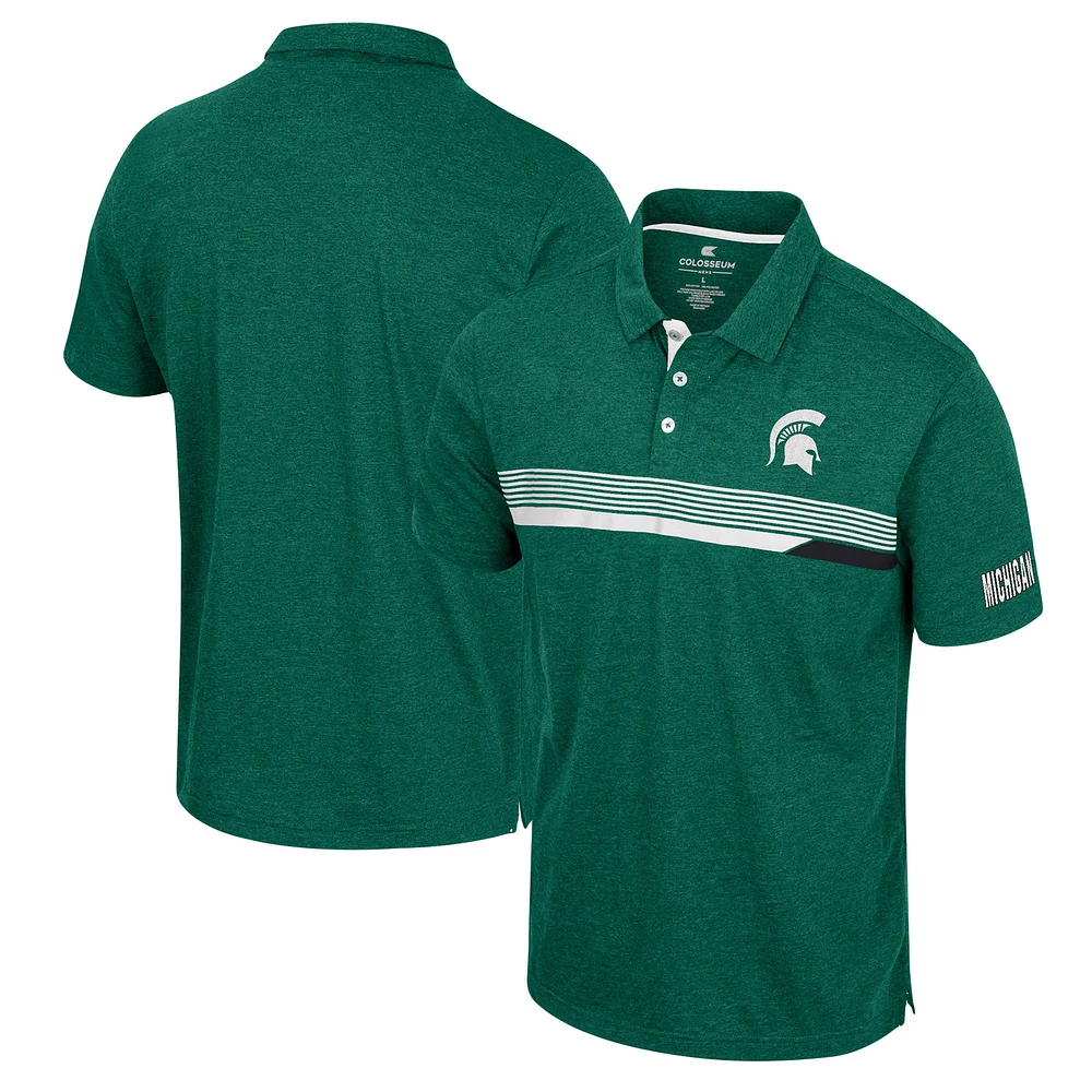 Colosseum Green Michigan State Spartans No Problemo Polo pour homme