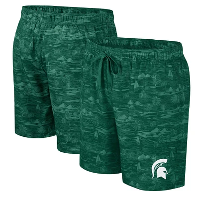 Short de bain Ozark vert Colosseum pour hommes Michigan State Spartans