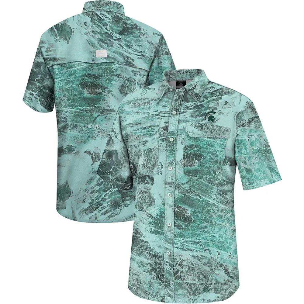 Lids Michigan State Spartans Colosseum Realtree Aspect Charter Full-Button Fishing  Shirt - Green