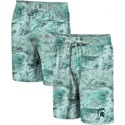 Colosseum Green Michigan State Spartans Realtree Aspect Ohana Short de bain pour homme