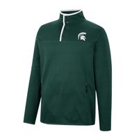 Men's Colosseum Green Michigan State Spartans Rebound Quarter-Snap Jacket