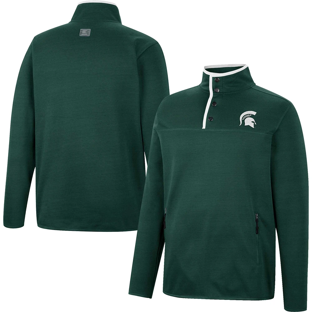 Veste colosseum pour homme Michigan State Spartans Rebound Quarter-Snap