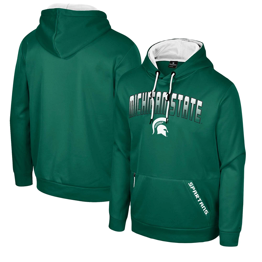 Sweat à capuche vert Colosseum pour hommes Michigan State Spartans Reese