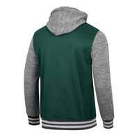 Men's Colosseum Green Michigan State Spartans Robinson Hoodie Full-Snap Jacket