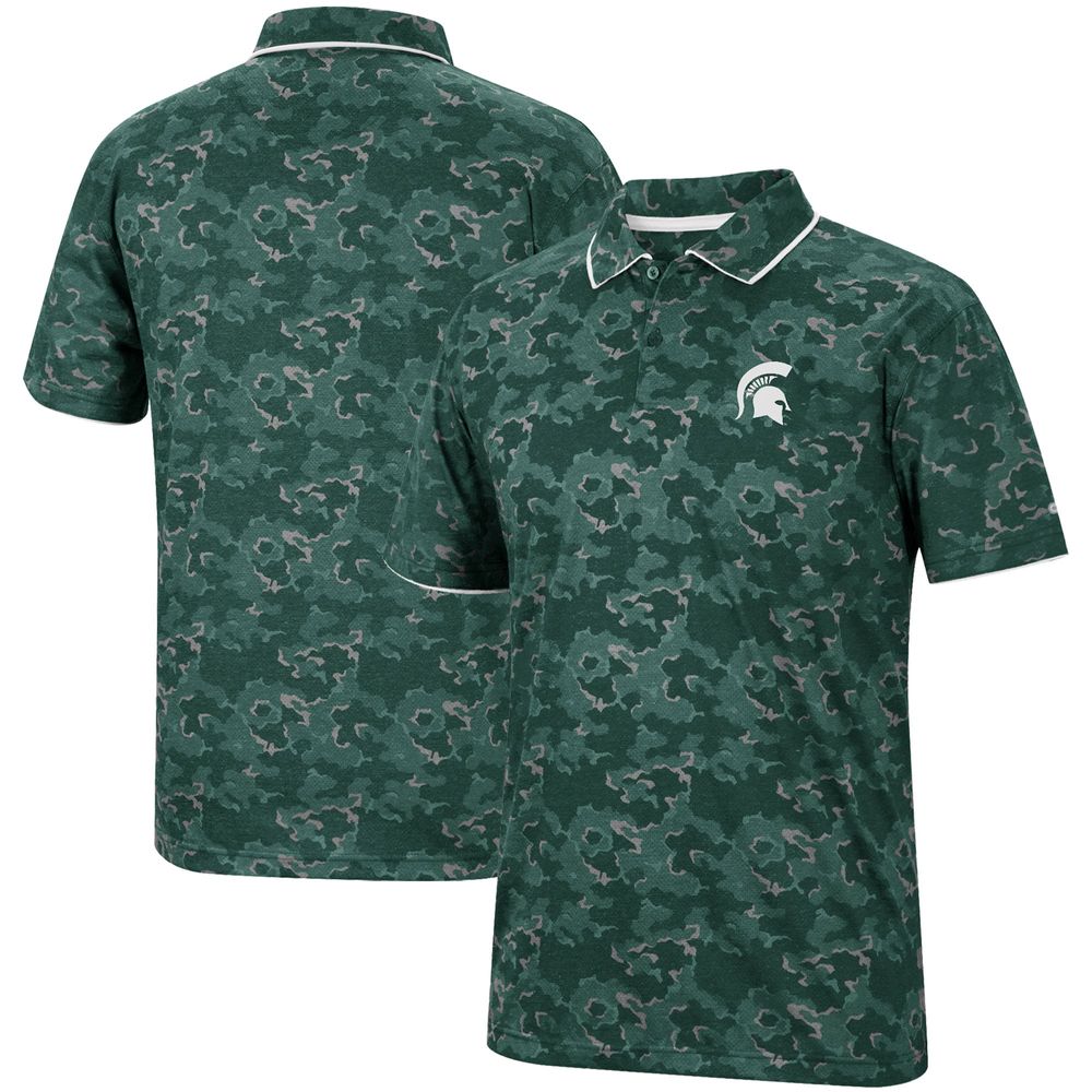 Men's Colosseum Green Michigan State Spartans Speedman Polo