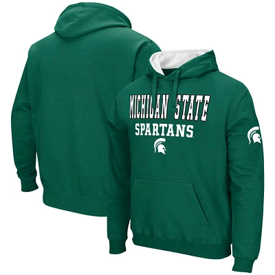 Men's Colosseum Michigan State Spartans Sunrise Pullover Hoodie