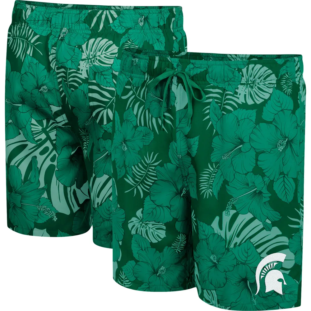 Short de bain vert Colosseum Michigan State Spartans The Dude pour hommes