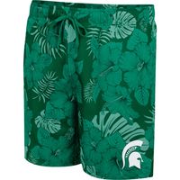 Men's Colosseum Green Michigan State Spartans The Dude Swim Shorts