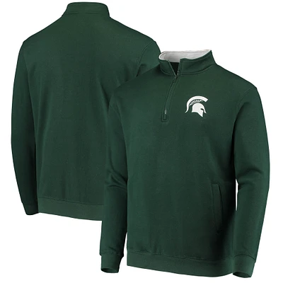 Veste à quart de zip avec logo Colosseum Green Michigan State Spartans Tortugas pour hommes