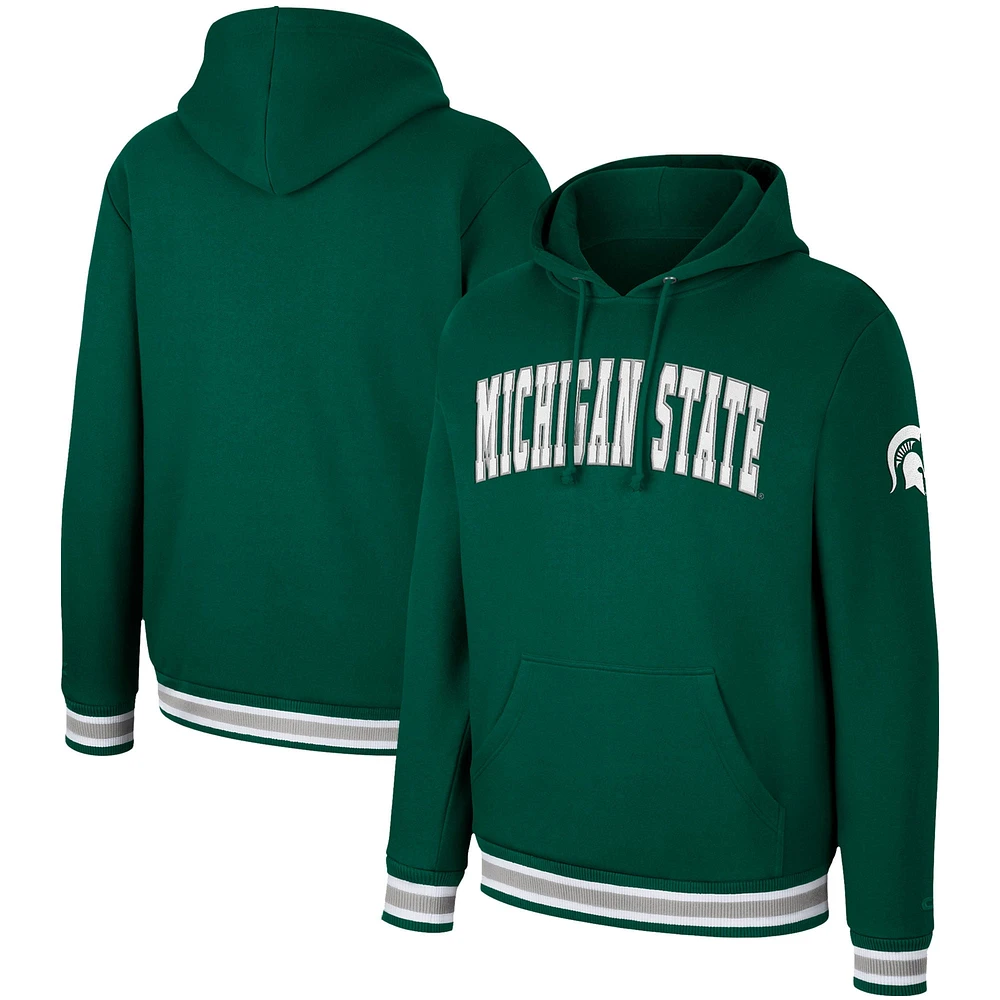 Sweat à capuche vert Colosseum pour hommes Michigan State Spartans Varsity Arch