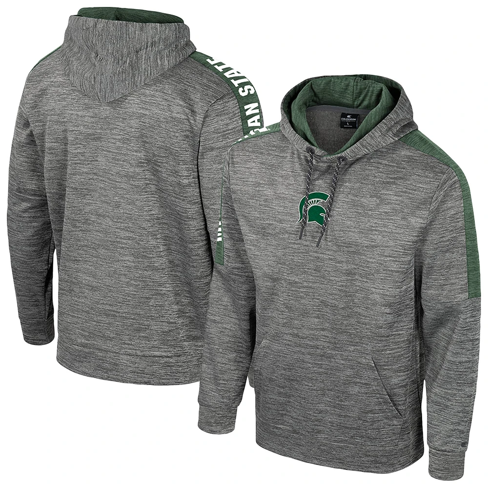 Sweat à capuche Dozer pour homme Colosseum Heather Grey Michigan State Spartans