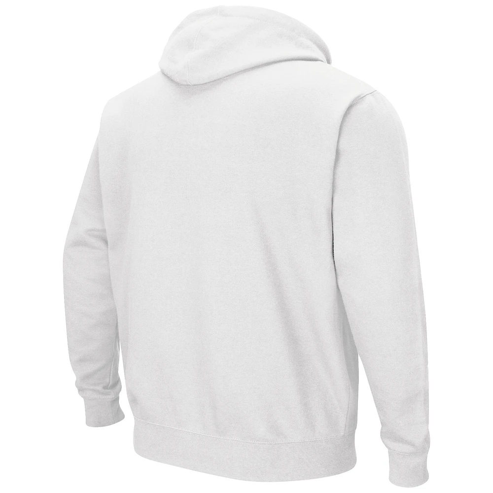 Men's Colosseum White Michigan State Spartans Sunrise Pullover Hoodie
